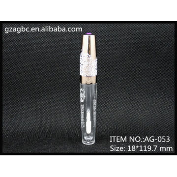 Plastique transparent & vide ronde Lip Gloss Tube AG-053, AGPM emballage cosmétique, couleurs/Logo personnalisé